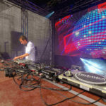 DJ Pult und LED Wand beim Staatsfeiertag Liechtenstein 2019 